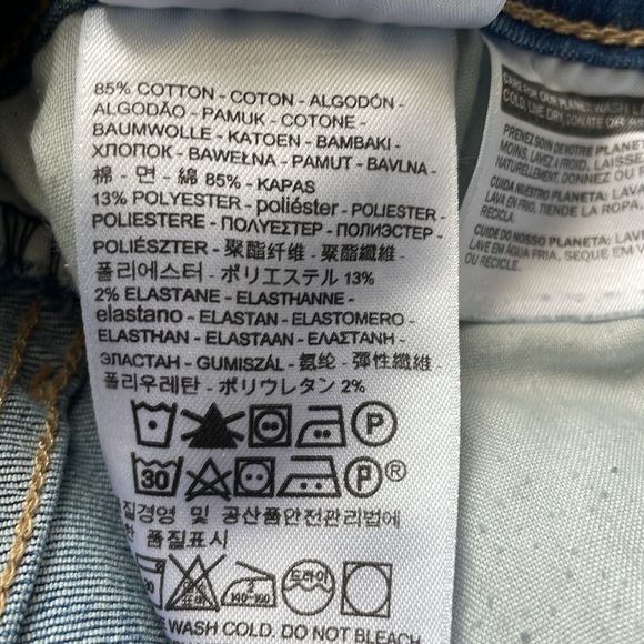 Distressed Levi’s 720 High Rise Super Skinny Jeans - Picture 6 of 8